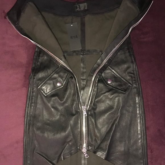 RTA Kenzie Strapless Zip Leather Mini Dress - Picture 5 of 6